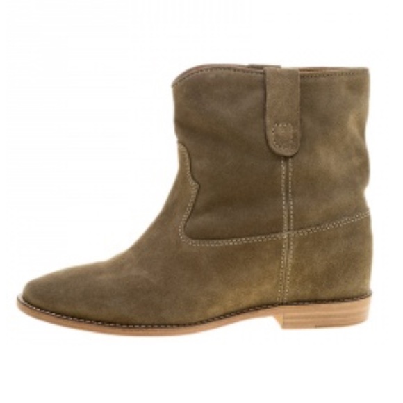 Isabel Marant Beige Suede Crisi Ankle Boots Size 36 designer style boho cowgirl - Picture 1 of 6